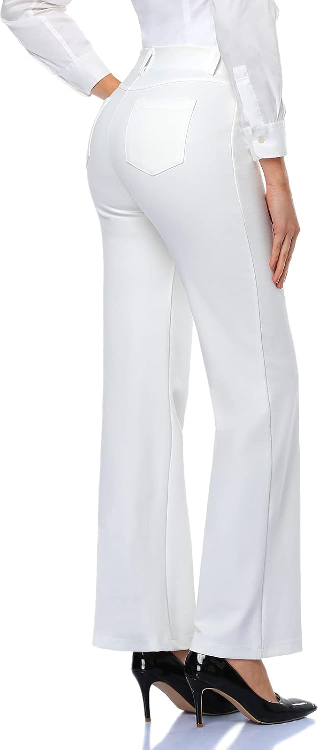 Tapata Women's 28''/30''/32''/34'' Stretchy Bootcut Dress Pants with Pockets Tall, Petite, Regular for Office Work Business - Image 2