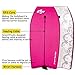 Goplus 42 inch Super Bodyboard EPS Core, IXPE Deck, HDPE Slick Bottom, Light Weight Perfect Surfing (Rose)