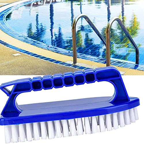 2 Stück Poolbürsten Poolreinigung Reinigungsbürste Pools Reinigungsbürste Schwimmbad Bürste mit Griff Algenbürste Handbürste Schwimmbadbürste Reinigungsbürste mit Griff für Poolwand und Poolboden