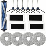 Picture of YUJINRU Replacement Parts Accessories Kit Compatible with ECOVACS DEEBOT T30S/ T30S Combo/Yeedi M12 PRO+ Robot Vacuum Cleaner 1 Roller Brush,6 Side Brushes,4 Hepa Filters,4 Mop Pad