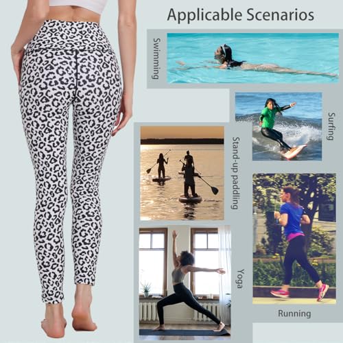 Image of Ubestyle Women's Swim Pants UPF 50+ High Waist Rash Guard Leggings | Tummy Control Built-In Liner Chlorine Resistant Quick Dry Sun Protection Beach Pool & Water Sports