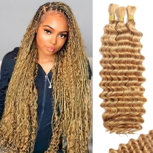 Human Braiding Hair for Boho Braids, 16 Inch 100% 12A