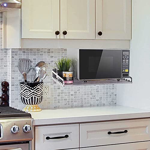Étagère murale micro-ondes pour libérer votre plan de travail de cuisine charge 80 LB