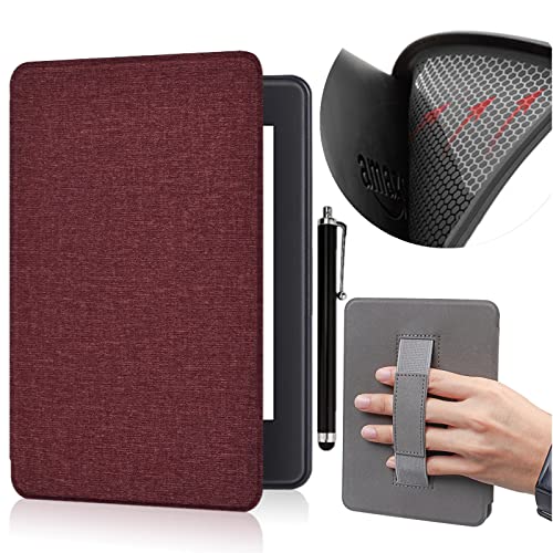 Custodia in Tessuto da 6 per Kindle 11a Generazione Modello C2V2L3 . con Cinturino da Polso con Riattivazione Automatica per la Sospensione