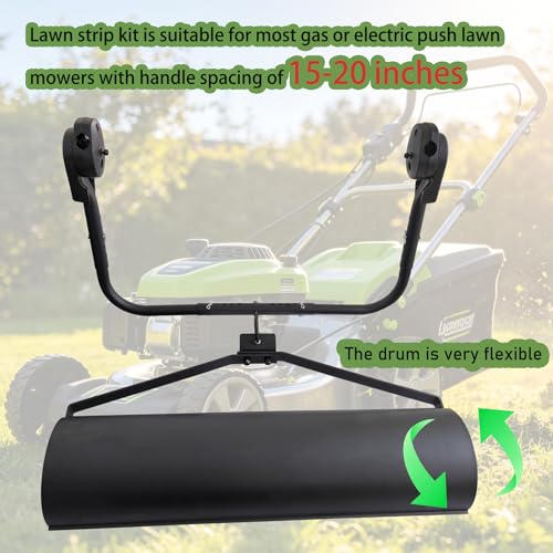 SUONE Universal Lawn Striping Kit for Push Mowers, Adjustable Design,Heavy Duty Roller can DIY Lawn Striper with Large Easy Fill Sand Port Funnel, Flexible Turning,Fits Gas or Electric Lawn Mowers by SUONE - Used condition - Image 3