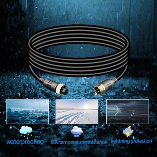 Image of 49ft 4 Pin Camera Cable Video Cable for Reverse Camera Rear View Camera System Truck Trailer Bus Car 1pcs