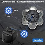 7D Electric Shaver Replacement Heads Lyandieo Waterproof Razor Blade Flexible Cutters Floating Face Beard Shaver Blades…