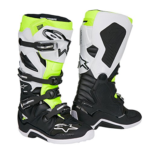 Image of Alpinestars Men's Tech 7 Enduro Drystar Waterproof Motocross Boots, Enhanced Comfort, CE-Certified