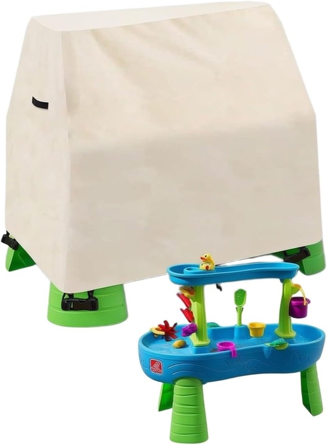 Outdoor Play Equipment for Protective Cover for Toy Cars and for splash Pond Water Tables, 420D for weather-resistant Fabric with Compact Storage, 41x25x33in(37 * 22 * 25.5inch)