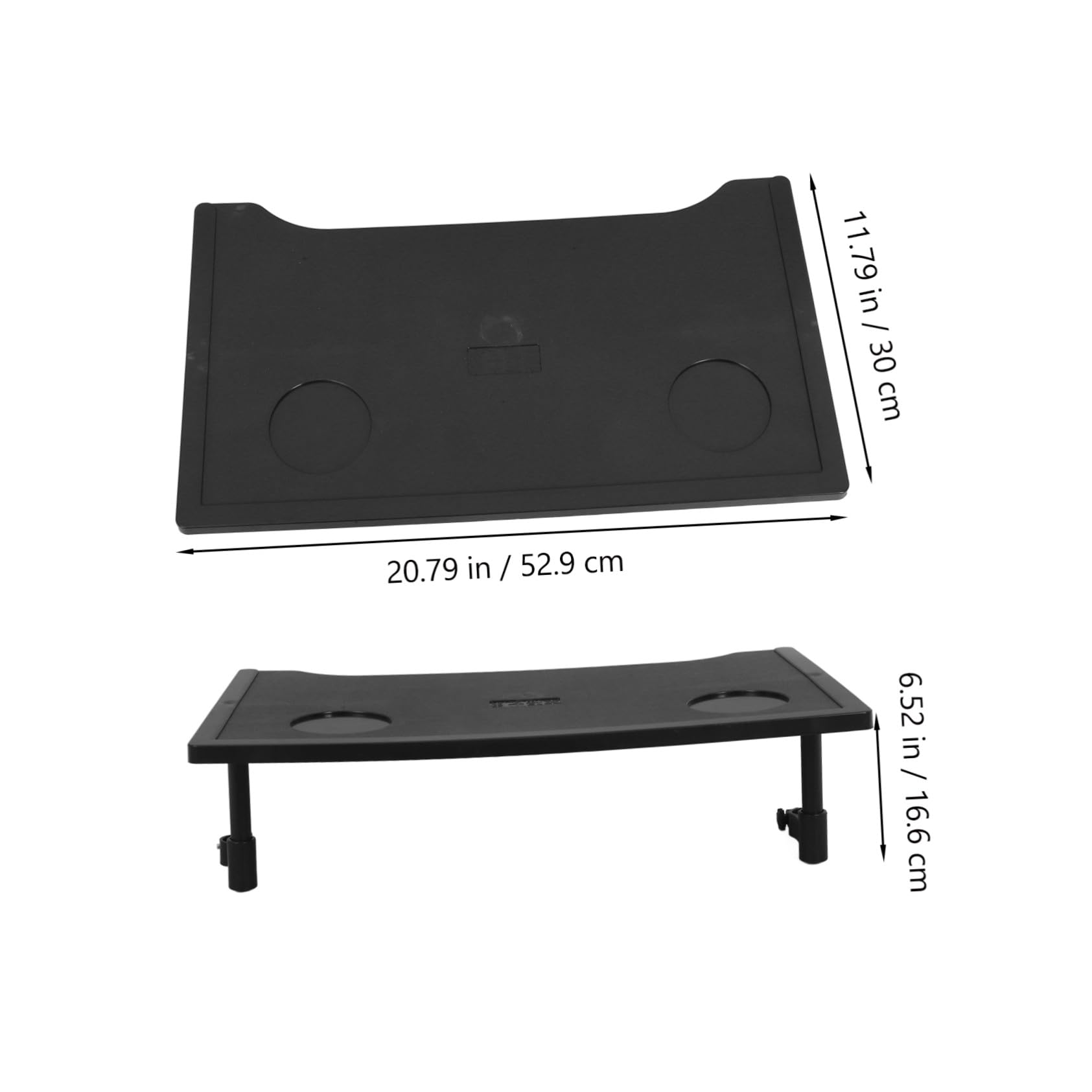 VALICLUD Mesa Portátil Negra para Silla de Ruedas y Scooter de Movilidad con Bandeja Extraíble de Abs, Gran Capacidad de Almacenamiento y Diseño Ligero para Uso en Interiores y Comedor