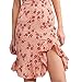 Produktbild JBVG Sommerrock Für Damen Rock Unregelmäßige Rüschen Hem hohe Taillen-Blume gedruckt beiläufige reizvolle Rock Das Material Ist Atmungsaktiv Und Kühl (Color : Red, Size : L)