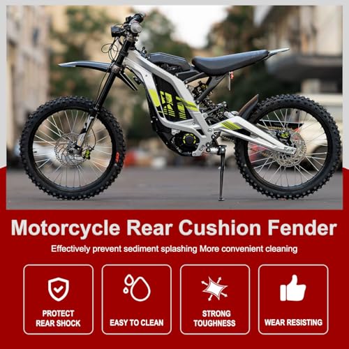 Image of Sur Ron Rear Shock Fender Absorbing Mudguards Protector for Light Bee /Sur-Ron /Surron X /Surron S / X160 / X260 Motorcycle Dirt Bike Black