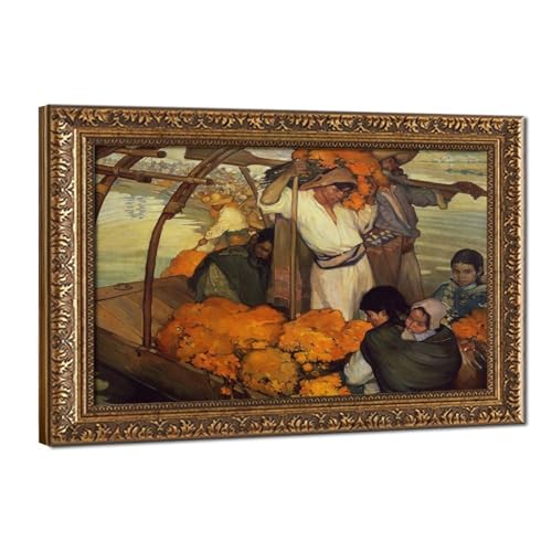 Cadre à suspendre Saturnino Herran The Offering 1913 en toile de 40x61 cm
