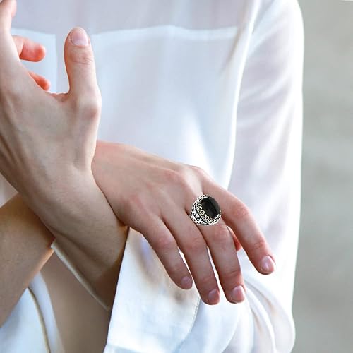 Miniatura 5 de Lujoso anillo de piedras preciosas de circonita cúbica para mujeres y niñas, anillos de piedra preciosa de cristal de circonita cúbica, retro,