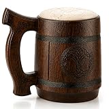 TESLYAR 0.6 Taza Vikinga Regalo Hombre Original Jarra de Cerveza Regalos Vikingos Hombre Vikingos Accesorios Vaso de Cerveza Ideas Regalo Padre Jarra de Cerveza Vikinga