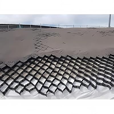 Extra Long & Wide Large Ground Stabilization Grids System, Polyethylene Honeycomb Permeable Pavers with Drain, Support 3600 KG Driving Load, Refill Subgrade/Backyard/Courtyard (2m x 2m (6.5X6.5ft))