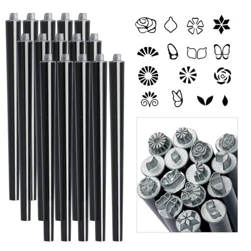 Pochoir à Ongles,15 Pièces Stylo Tampon Manucure | Outils de Création avec Motifs Variés Kit Dessin Débutantes à la Maison ou en Salon