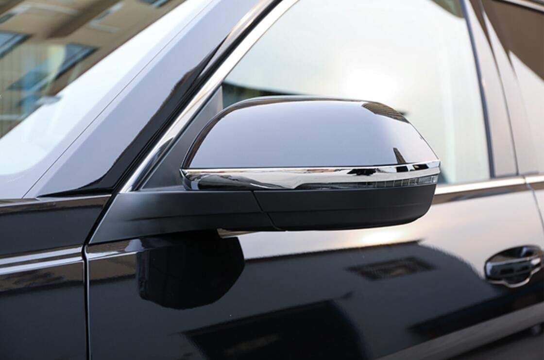 New 2pcs Chrome ABS Side Rearview Mirror Cover Trim Strip Mouldings Trim Emblems for VW Atlas 2018 2019 2020 2021 2022 2023