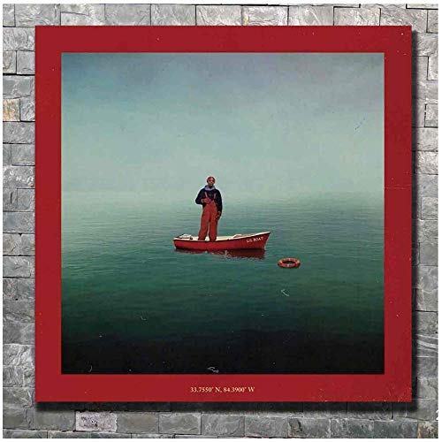 Lil Yachty Rap Singer Music Album Cover 3 Funny Art Poster Print Decoración de pared decoración lienzo room decor-24x24 pulgadas Sin marco
