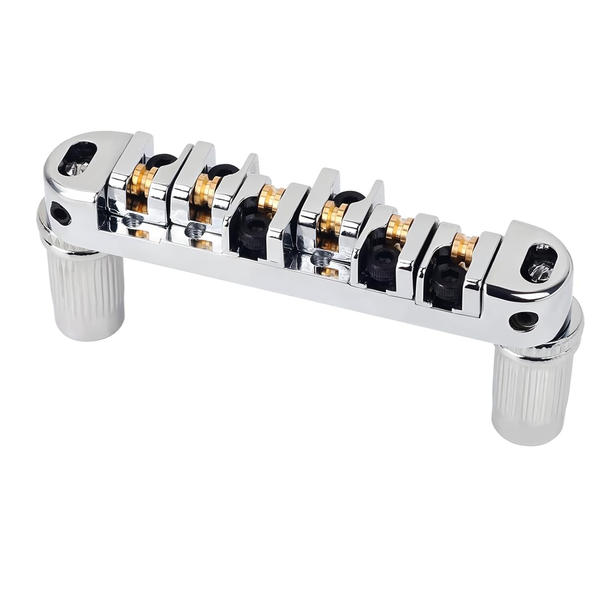 Laroal Roller Saddle Tune-O- Bridge zinc alloy Saddle Bridge Replacement for LP SG Electric Guitar(Silver) - Image 3