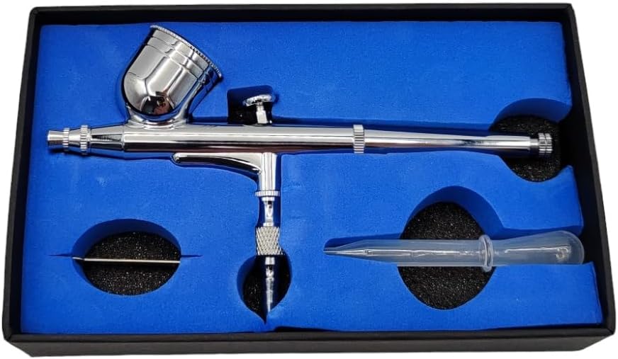 Precision 130E Gravity Feed Dual-Action Airbrush Kit Set 0.3mm Nozzle Spray Gun