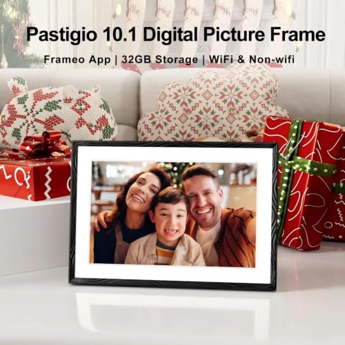 Frameo Digital Picture Frame, 10.1'' Frameo Digital Frame Wifi, 32GB, 1280*800 HD Touch Screen Digital Photo Frame, Wall Mountable, Auto-Rotate, Share Instantly, Wedding, Birthday Gifts for Women, Mom — view 2