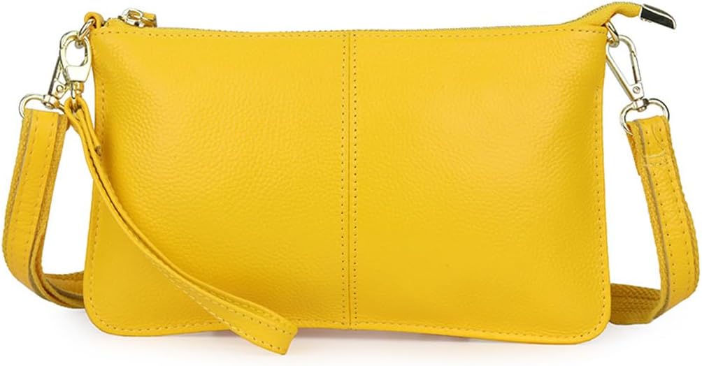 Bolsa tiracolo feminina de couro legítimo, mini bolsas de ombro, carteira