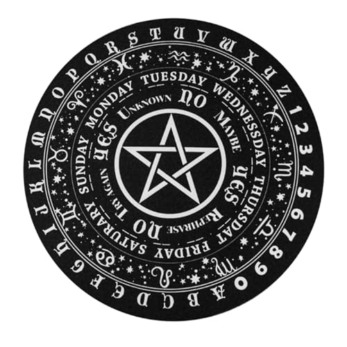 Hsthe Sea Tableau de Pendule en étoile, Tige de radiesthésie, Tableau de Divination Rond, Tableau de Messages métaphysique, Sorcellerie, autel Wiccan,...