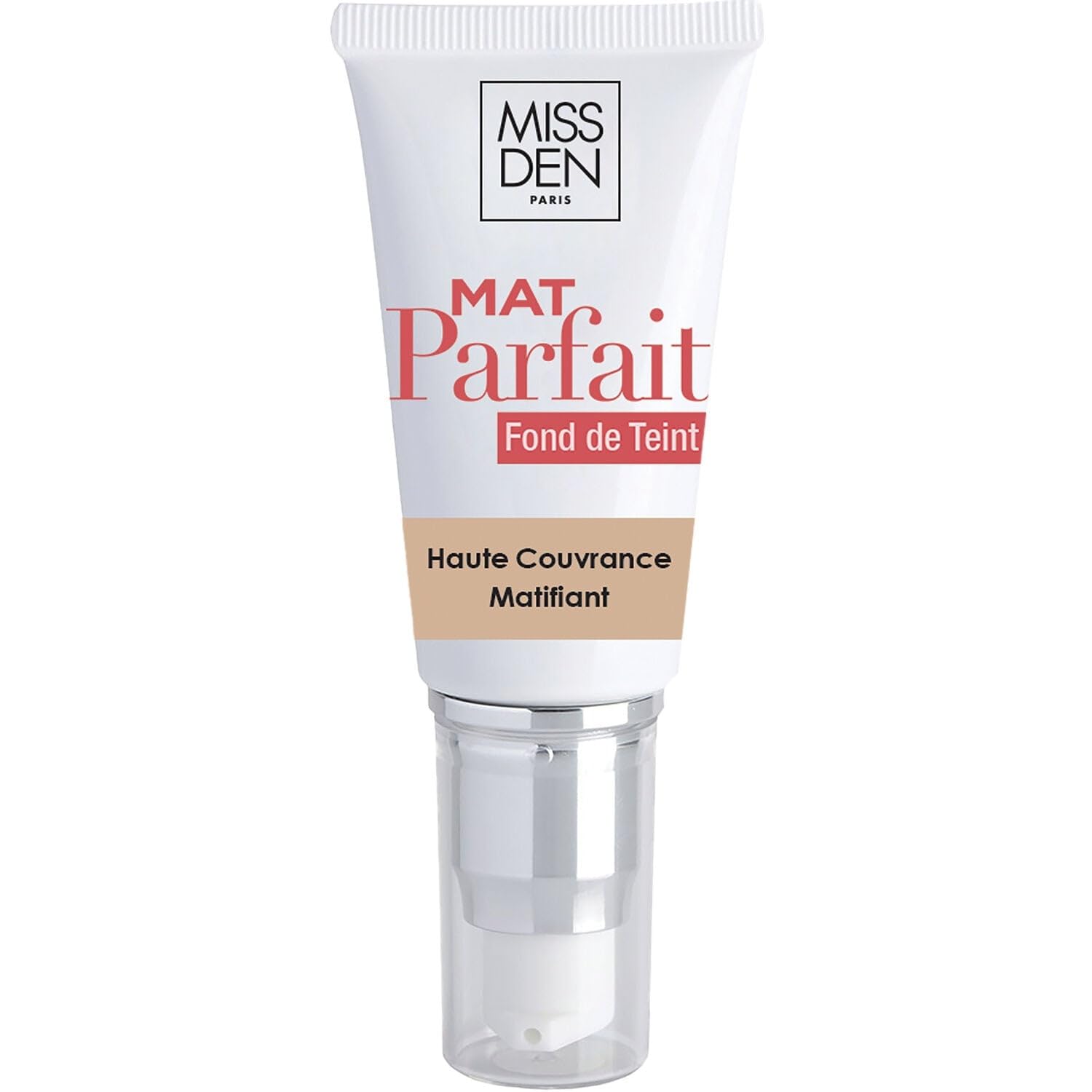 MISS DEN Fond de teint liquide Mat Parfait 48 ml - Teinte 3 - Haute couvrance et fini mat longue tenue - Lot de 3
