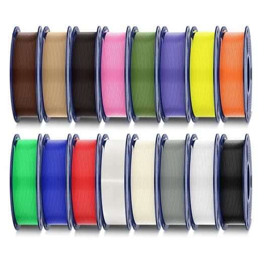 SUNLU PLA Plus Filament 16 Color Bundle Multicolor, PLA+ 3D Printer Filament 1.75mm, Mini Spool, Individually Vacuum Packed, 16 Pack.