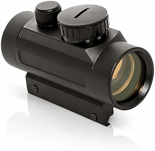 Crossbow Red Dot Scope Black with Universal Mount, Stainless Steel