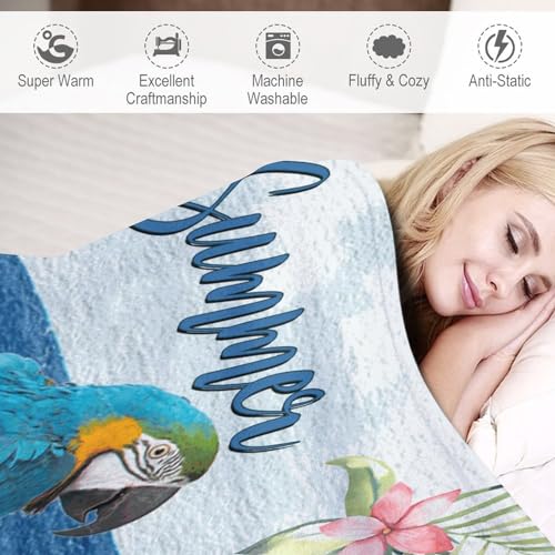 Couverture polaire Hello Summer grand format plaid lit canapé - 5