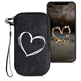 filztasche handy MAßE: Das Schutzcover hat die Innenmaße von 16,5 x 8,9 cm und eignet sich für L - 6,5