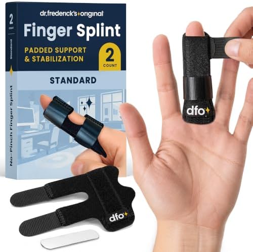 Dr. Frederick's Padded Trigger Finger Splint, Adjustable, Regular Fit, 2 ct