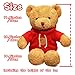 Galatee Cute Teddy Bear Plush Stuffed Animal, Teddy Bear with Coffee Hoodie, Gifts for Children(11.8