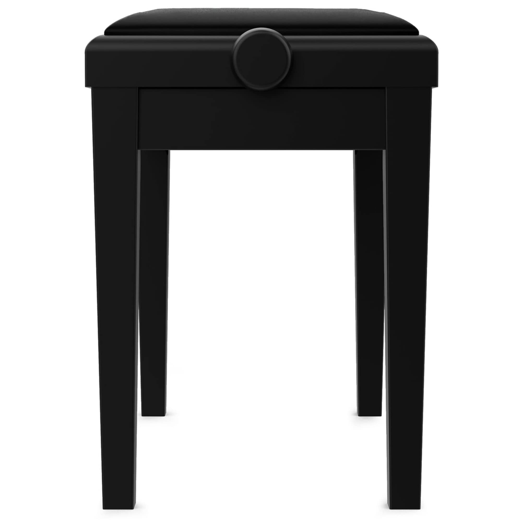 Audibax KB600 Black - Sgabello per Pianoforte o Tastiera - Panca per Pianoforte Pieghevole per Impieghi Gravosi - Altezza Regolabile da 47,5 a 56,5 cm - Sgabello per Tastiera Imbottito - In Legno