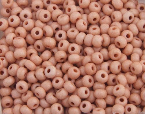 John Bead Czech Glass Seed Bead/Pony Bead 6/0 Rose Terra Dyed 500Grams Beads for DIY Arts Crafts Jewelry Bracelets Necklaces Earrings Making