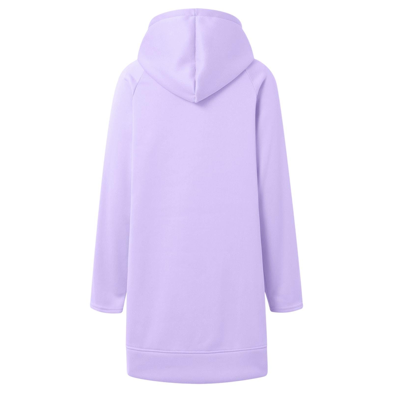 La Robe Ample à Capuche Warmy pour Femme—Sweat Long décontracté avec Cordon de Serrage Poches et Ourlet Fendu Style Tendance