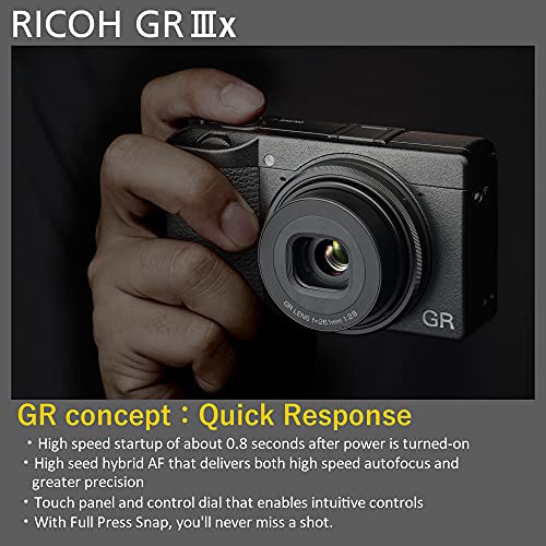 Ricoh GR IIIx, Black, Digital Compact Camera with 24MP APS-C Size CMOS Sensor, 40mmF2.8 GR Lens (in the 35mm Format) by Ricoh - Image 5
