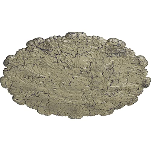 Image of Ekena Millwork CM31DUCSC - 31 inchOD x 1 1 /2 inchP Durham Ceiling Medallion (Fits Canopies up to 4 1 /4 inch) - Ceiling Medallion, Castle Stone Crackle