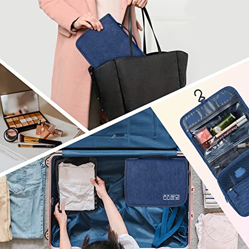Hanging Travel Toiletry Bag,Large-Capacity Women And Men Makeup Bags,Foldable Multifunctional Toiletries Waterproof Bag,Suitable For Bathroom, Shower,School(Blue) #TOP4