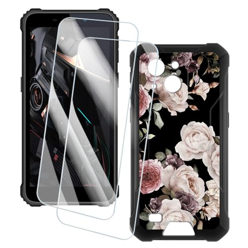 OAGELIM 2�Z�b�g �X�N���[���v���e�N�^�[ + �P�[�X Oukitel WP20 Pro (5.93 �C���`) �Ƃ̌݊������� �A�[�e�B�X�e�B�b�N�J�X�^���v�����g�J�o�[�Ƌ����K���X�t�B���� �X�N���b�`�h�~ (��)
