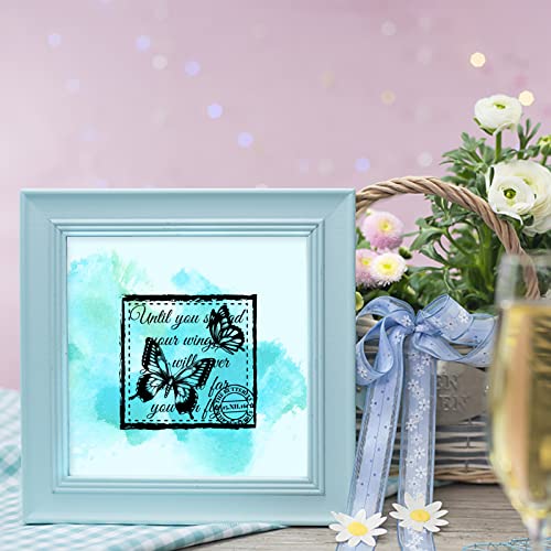 Globleland Butterfly Postage Clear Stamp Music Notes Transparent Silicone Stamp Word Flower Rubber Stamp For Scrapbook Journal Card Making 4.3 X 6.3 Inch #TOP2