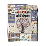 COTIMO Book Lovers Gifts Reading Blanket Gifts for People Who Like to Read Gifts for Book Lovers Thr