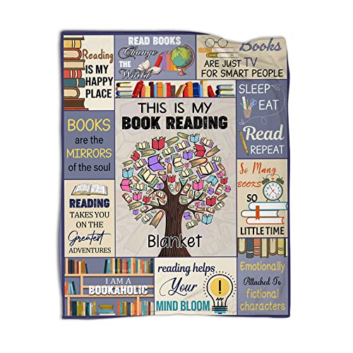 Cotimo Book Lovers Gifts Reading Blanket Gifts For People Who Like To Read Gifts For Book Lovers Throw Blanket 50X60 Inch #TOP2