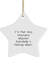 Insurance Adjuster Gifts from Family, Sexy Insurance Adjuster Star Ornament for Christmas Unique Gifts, Keep Sake, Tree Hangers