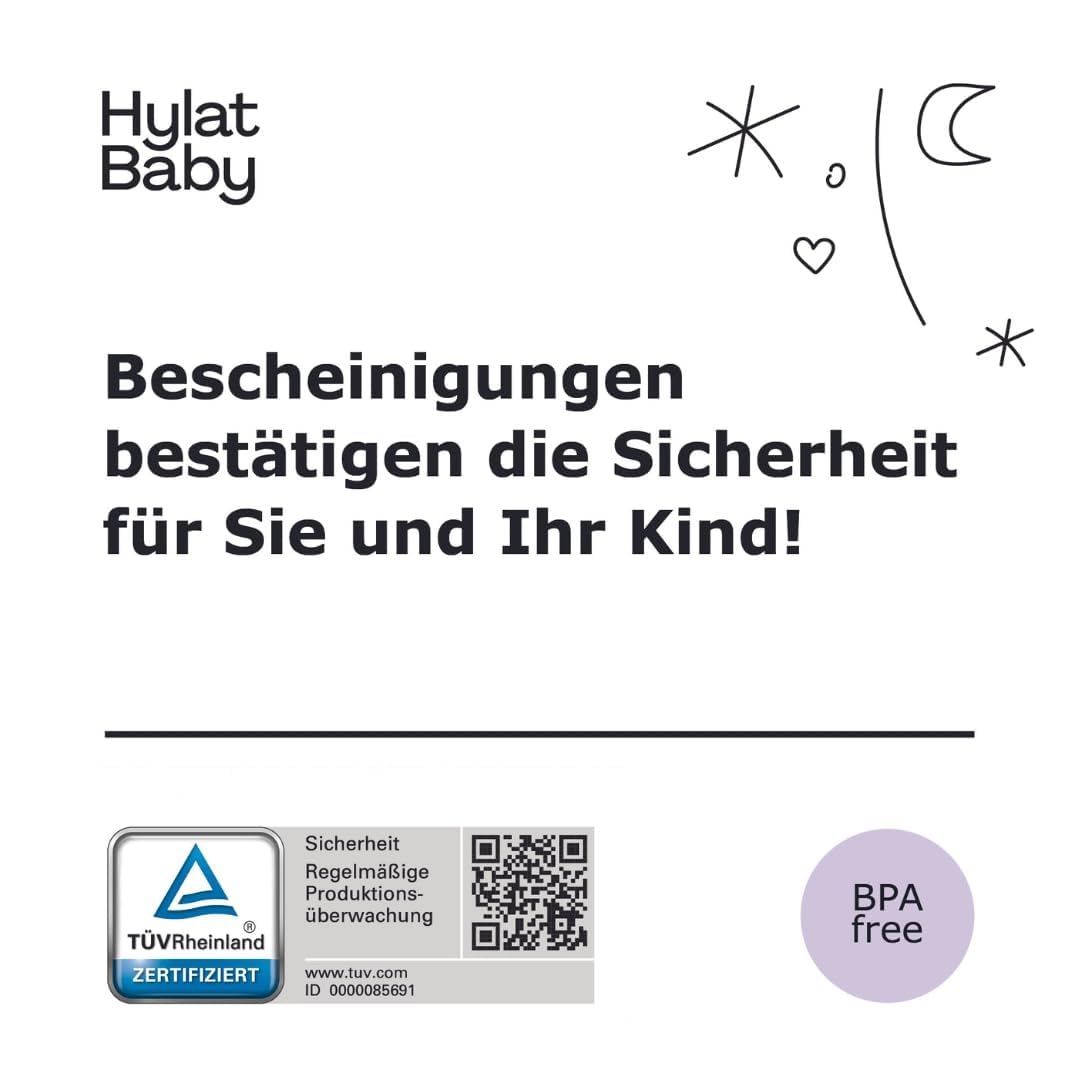 Hylat Baby Yeti Lila Babywanne mit Gestell und Badewannenstöpsel - TÜV Rheinland zertifiziert - Stabil und Bequem, Ideal für Neugeborene und Babys bis zu 12 Monaten - Lite-Kollektion Kinder Baden