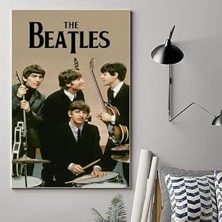LUISAS Poster décoratif sur toile The Beatles Rock Band – Poster mural moderne pour chambre à coucher – 50 x 75 cm - Les Beatles, Paul McCartney, John Lennon, RIngo Starr, George Harrison LUISAS Poster décoratif sur toile The Beatles Rock Band - Poster mural moderne pour chambre à coucher - 50 x 75 cm – Image 6