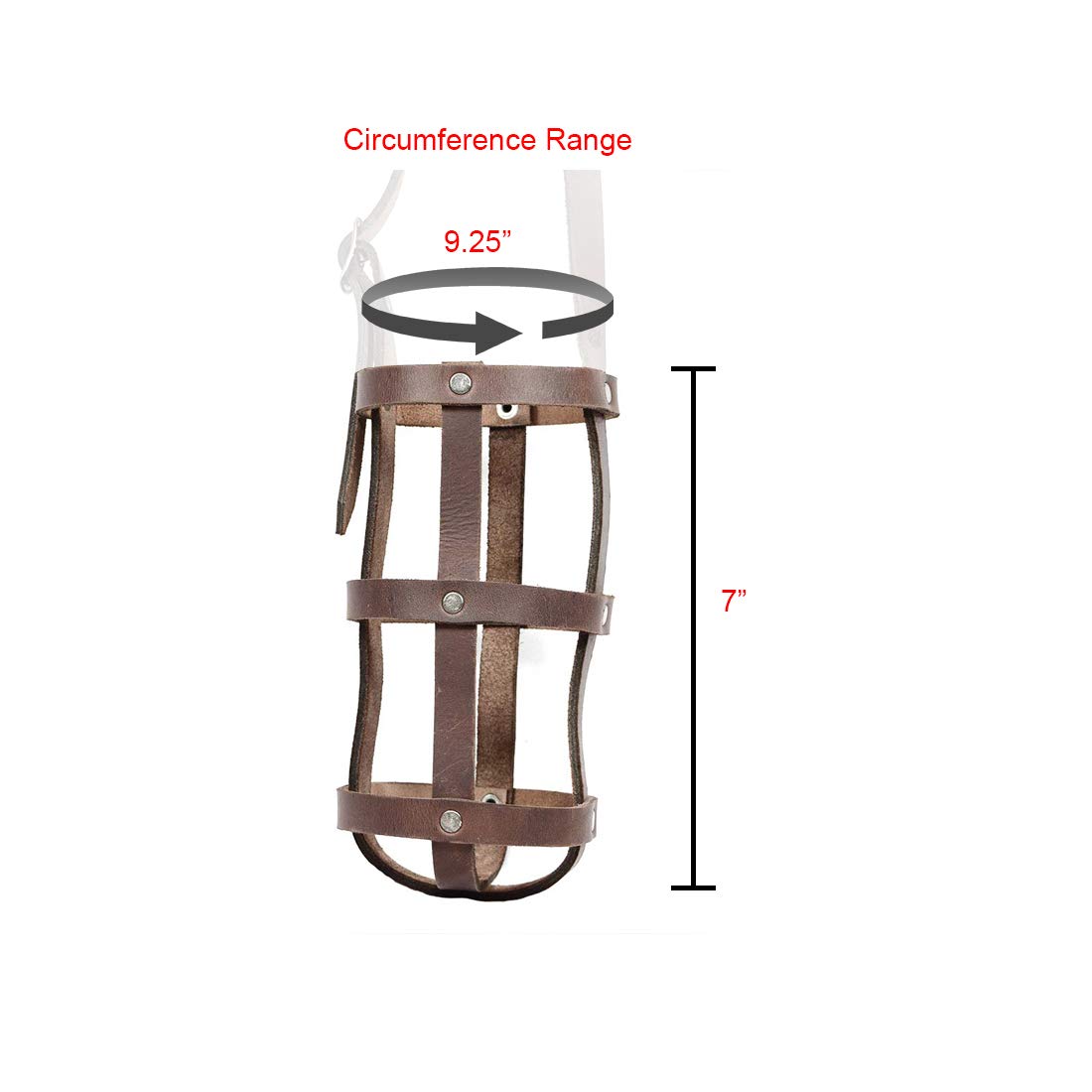 Hide & Drink, Rustic Leather Water Bottle Holder With Adjustable Strap, Fits (2.5 in.) Diameter Bottles, Holster, Carrier, Case, Booze Strap, Handmade Includes 101 Year Warranty :: Bourbon Brown