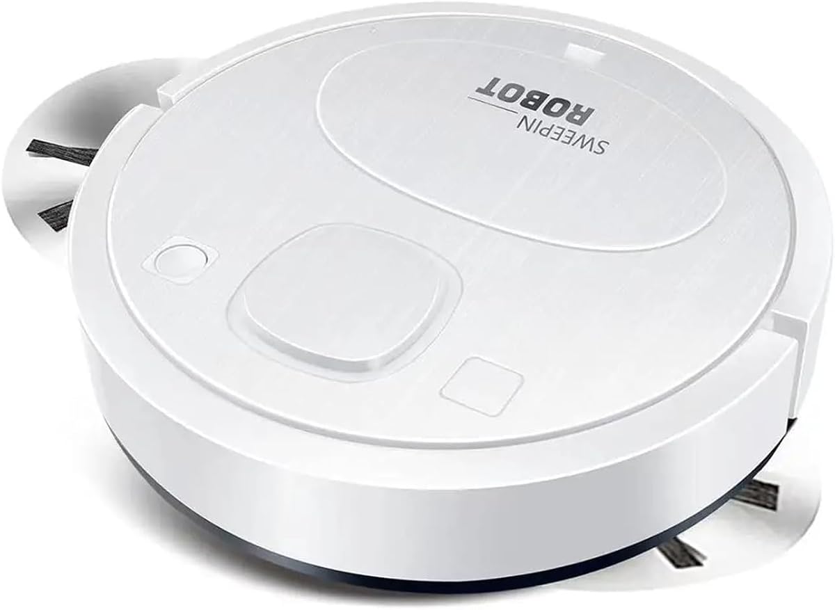Robot Vacuum and Mop Combo, 2-in-1 Robot Vacuum Cleaner, Wireless Robot Vacuum Cleaner, Strong Suction, timed, self Charging, Quiet, Suitable for Hard Floors, pet Hair, Low Plush Carpets(White)